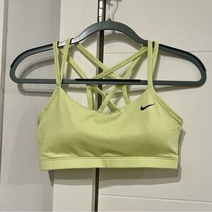 Nike Women's Light Green Strappy Sports Bra
